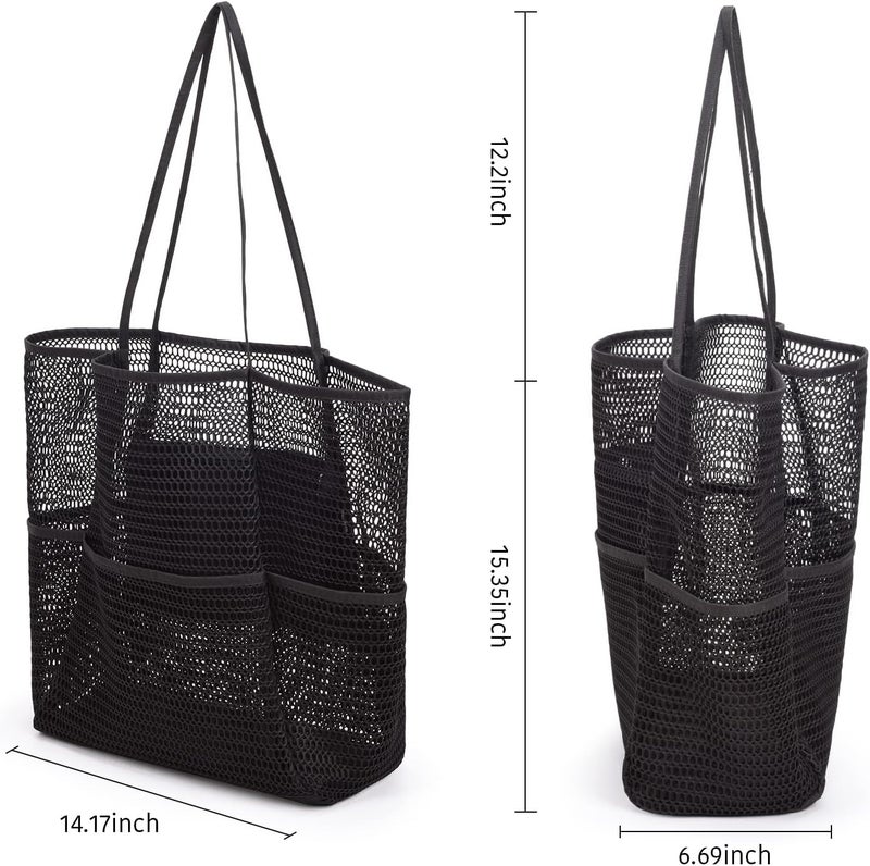 Tainehs Beach Bag - Mesh Tote Bag Beach Vacation Clothes for Women Pool Bag for Travel Pool Family Cruise Essentials 2025 - Image 2